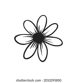 flower drawing isolated on a white background