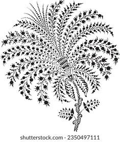 Flower drawing leaf hand sketch leaf