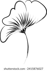 Dibujo de flores para imprimir o usar como póster, tarjeta, volante o camiseta