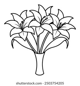 Flower Drawing Silhouette Design Vector Illustration Clipart Eps