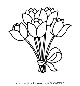 Flower Drawing Silhouette Design Vector Illustration Clipart Eps