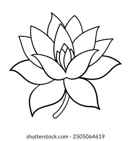 Flower Drawing Silhouette Design Vector Illustration Clipart Eps