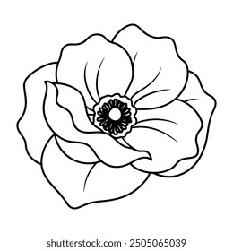 Flower Drawing Silhouette Design Vector Illustration Clipart Eps