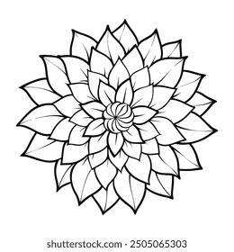 Flower Drawing Silhouette Design Vector Illustration Clipart Eps