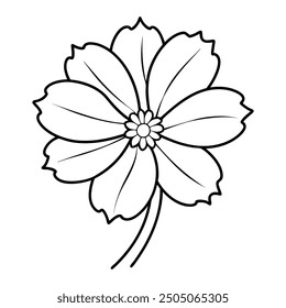 Flower Drawing Silhouette Design Vector Illustration Clipart Eps