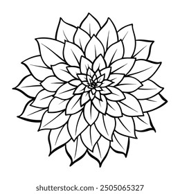 Flower Drawing Silhouette Design Vector Illustration Clipart Eps