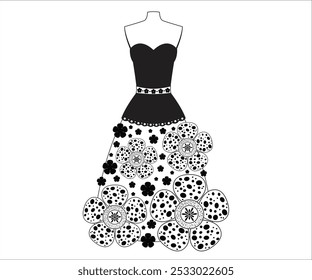 Flower dress logo vector inspired by Rafflesia Arnoldi