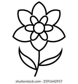 flower easily icon white background