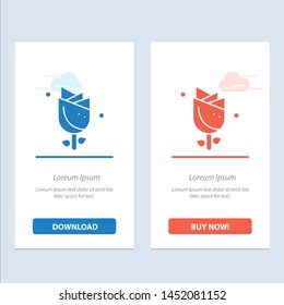 Flower, Easter, Nature, Holiday  Blue and Red Download and Buy Now web Widget Card Template