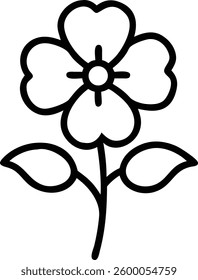 Flower editable outline icon design.