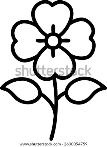 Flower editable outline icon design.