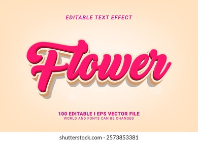 Flower Editable Text Effect Design