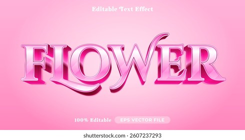 Flower Editable Text Effect, Font Style on graphic style
