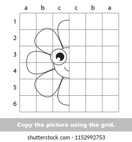 Flower, the educational game with simple game level. Complete the picture.