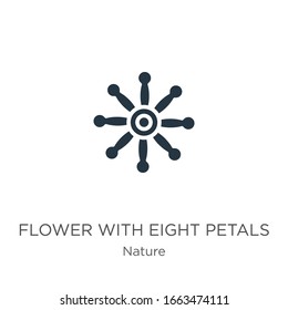 Flower with eight petals icon vector. Trendy flat flower with eight petals icon from nature collection isolated on white background. Vector illustration can be used for web and mobile graphic design, 