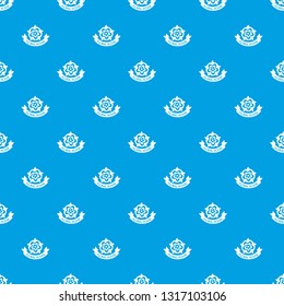 Flower elegance pattern vector seamless blue repeat for any use