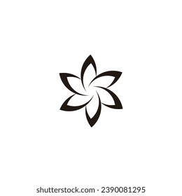 Flor, símbolo geométrico elegante símbolo simple vector