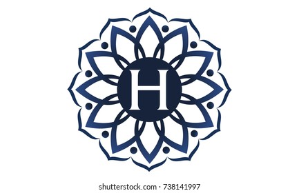 Flower Elegant Initial H