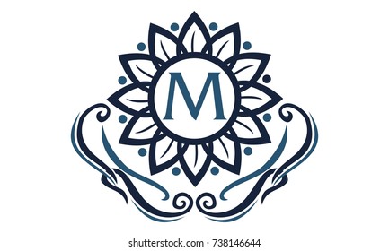 Flower Elegant Initial M