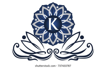Flower Elegant Logo Initial K