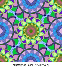 Flower elegant multicolor abstract magian mandala.