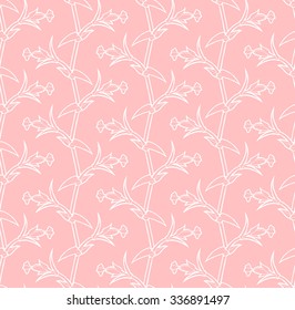 Flower elegant seamless pattern. Ar nouveau design. Vector illustration