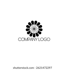 Flower element concepr logo design