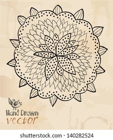 flower, element for design, hand drawing. 