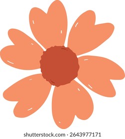 Flower element in flat style.