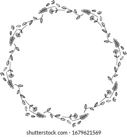 flower element is the line of hand drawing graphic design vector file