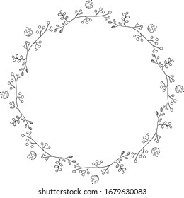 flower element is the line of hand drawing graphic design vector file