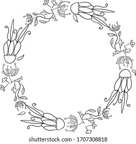 flower element is the line of hand drawing graphic design vector file
