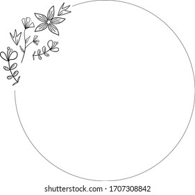 flower element is the line of hand drawing graphic design vector file