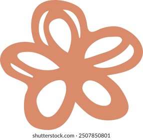 flower element one. decorative stylized. vector illustration