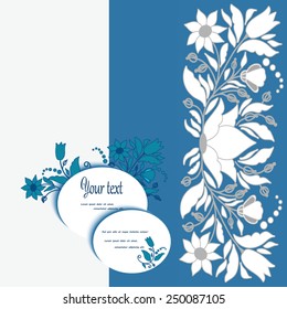 Flower elements for book cover or brochure