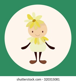 flower elf theme elements vector, eps