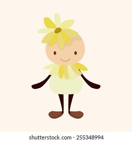 flower elf theme elements vector,eps