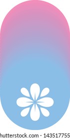 flower emblem on white background