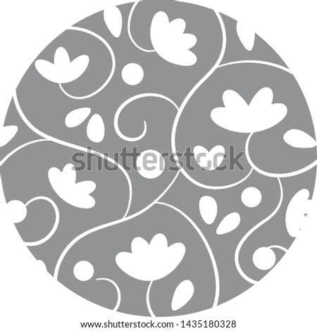 flower emblem on white background
