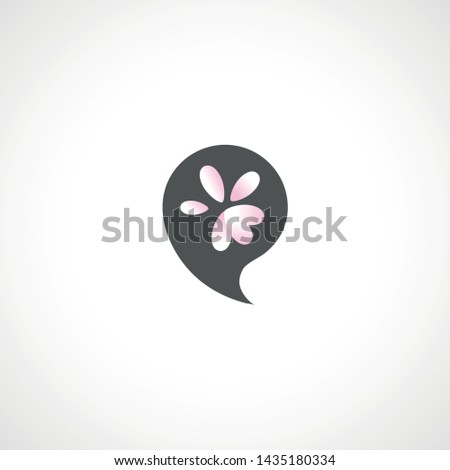 flower emblem on white background