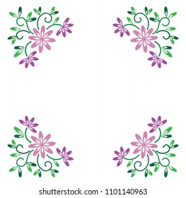 Flower Embroidery Vector Design