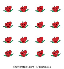 flower emoticon or smile icon for user interface and social media
