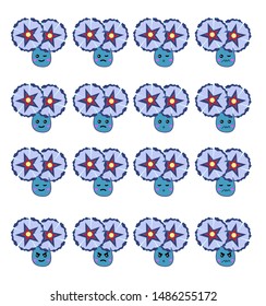 flower emoticon or smile icon for user interface and social media