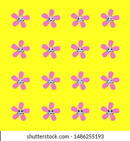 flower emoticon or smile icon for user interface and social media