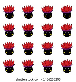 flower emoticon or smile icon for user interface and social media