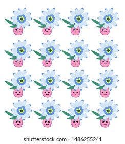 flower emoticon or smile icon for user interface and social media