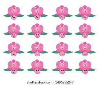 flower emoticon or smile icon for user interface and social media