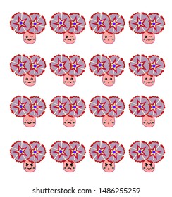 flower emoticon or smile icon for user interface and social media