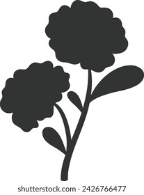 Flor, Eps, archivo eps blanco y negro de una flor, dos flores en una sola rama, archivo eps,