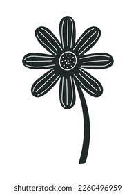 flower esoteric colorless icon isolated